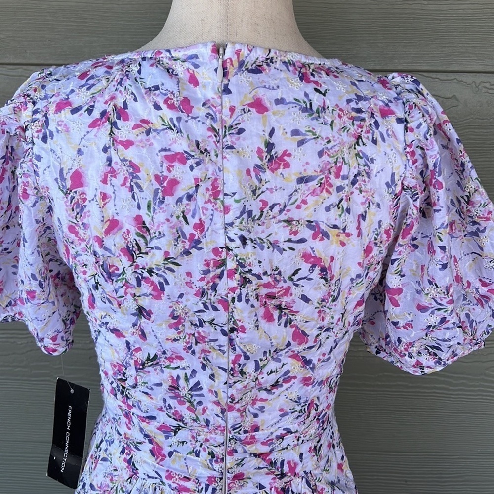 French Collection “Flores” Puff Sleeve Dress - Picture 7 of 12